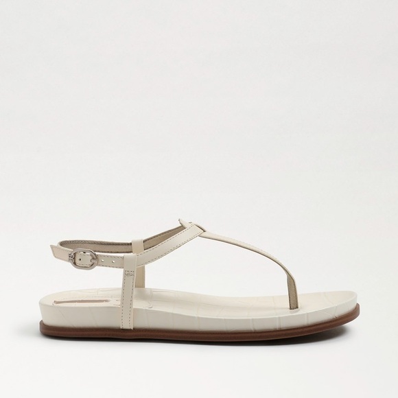 Sam Edelman | Naomi Thong Sandals Ivory Leather Size 7.5 New - Picture 2 of 11